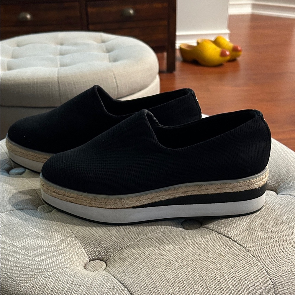 DKNY Black Platform Espadrilles